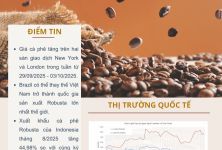Trung tâm Thông tin/Viện Chiến lược, Chính sách nông nghiệp và môi trường thông tin giá cả các mặt hàng cà phê, lúa gạo và rau quả tuần 39